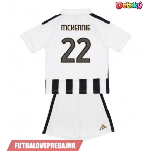Lacne Dětský Futbalové dres Juventus Weston McKennie #22 2026-27 Krátky Rukáv - Domáci (+ trenírky)